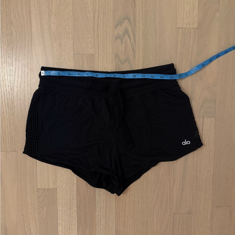 ALO Yoga Women's Black Athletic Shorts - Picture 2 of 5